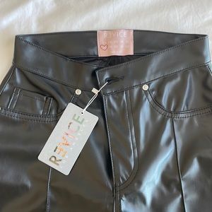 Revice denim Venus flare faux leather pants (tall)